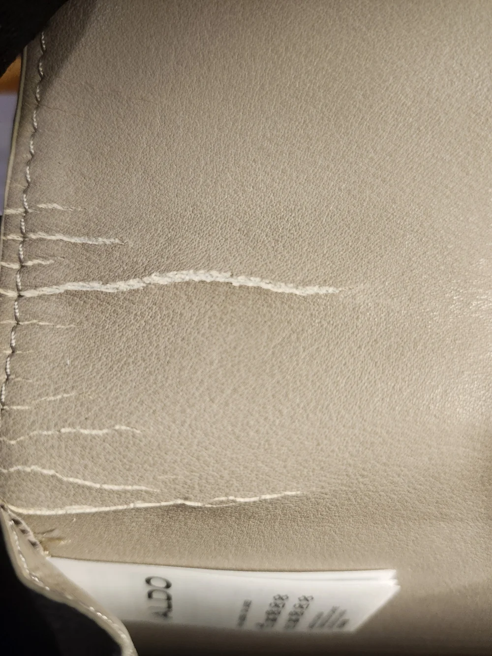 Aldo Snake-Print Envelope Clutch in Cream and Black